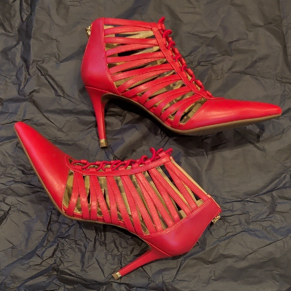 Michael Kors Red Strappy Heels - Picture 4 of 8